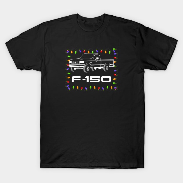 1987-1991 F150 Christmas, white print T-Shirt by The OBS Apparel